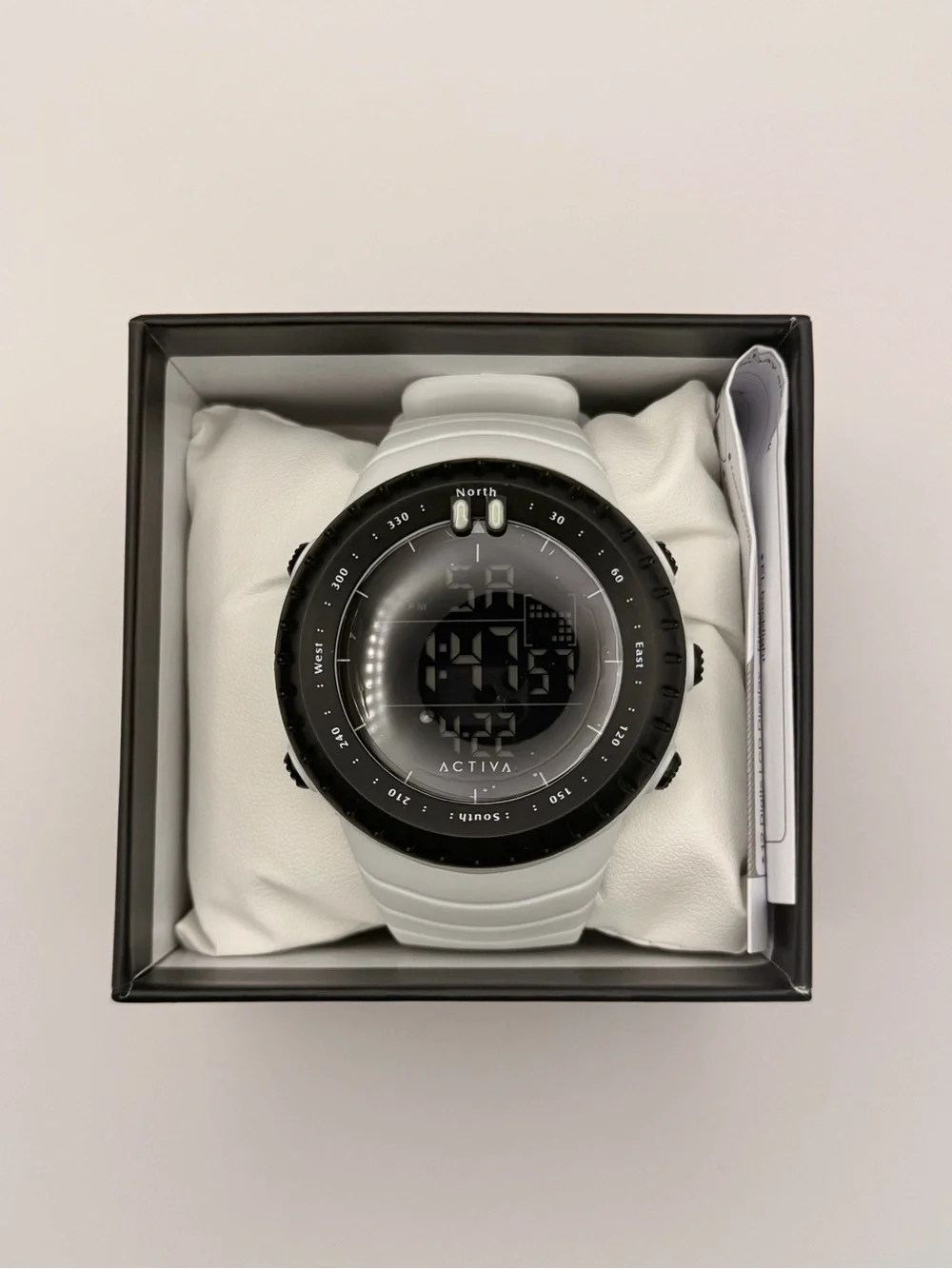 Activa White and Black Digital Outdoor Sport Watch